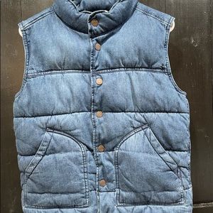 GAP denim puffer vest